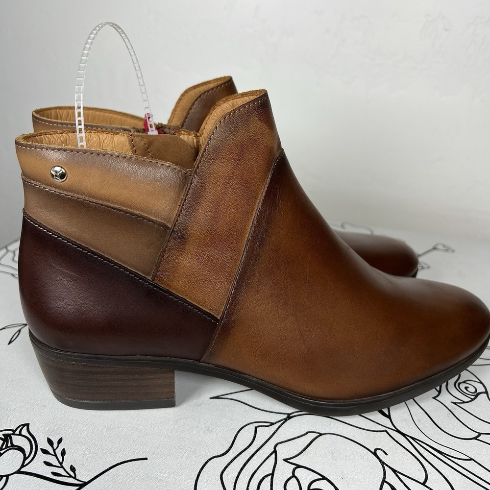 Pikolinos Daroca Boots Women's Size 41 Us 10-10.5 Brown Leather Ankle‎ Boots
